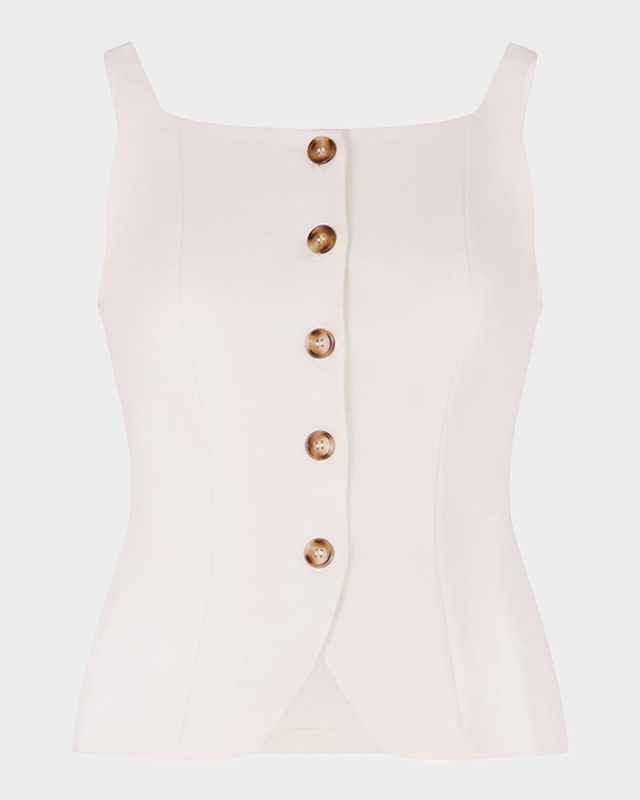 Sabina Tailored Button-Down Top